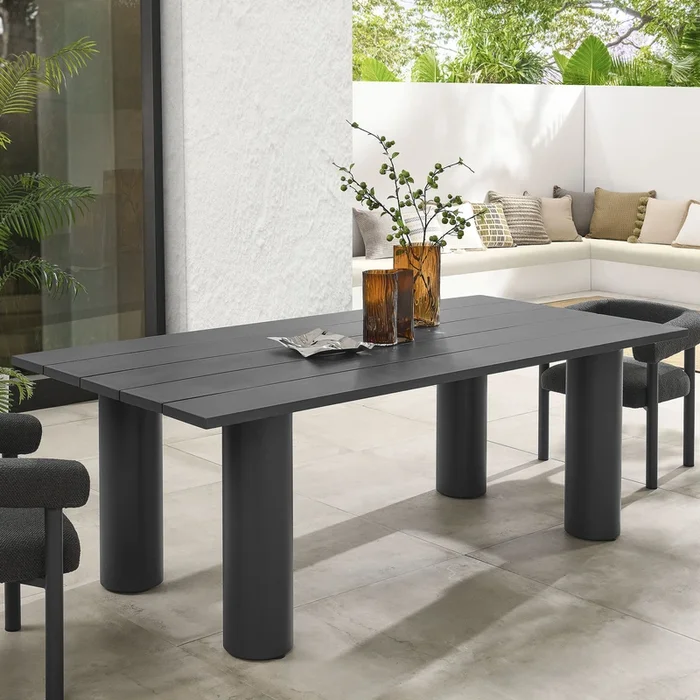 Nautica Outdoor Patio 87 ” Rectangular Aluminum Dining Table by Modway