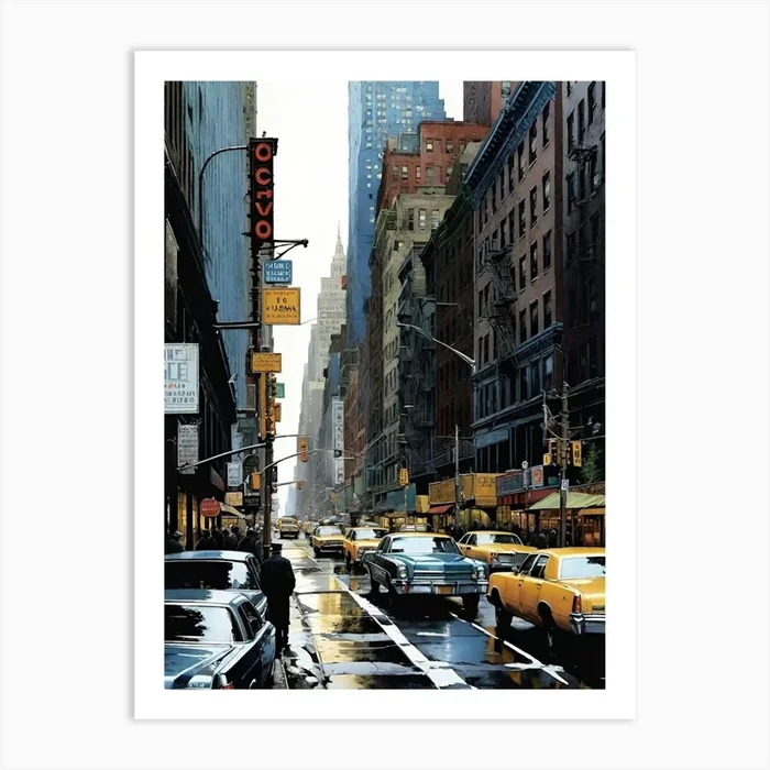 New York City Taxis 2 Art Print by Amanda Moore