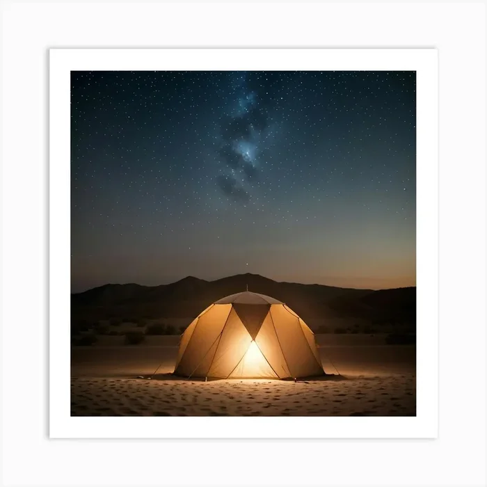 Night In The Desert Art Print by Gmzeroone