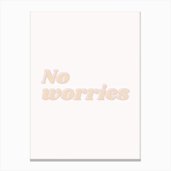 No Worries Australian Slang Print Canvas PrintD by designedbythebay