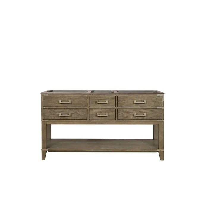 Norwalk 60 in W x 22 in D Grey Oak Double Bath Vanity