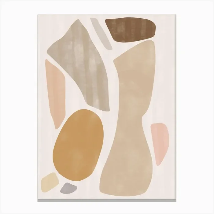 Nude No.2 Abstract Cut Out Art Print Canvas Print by Kit Agar