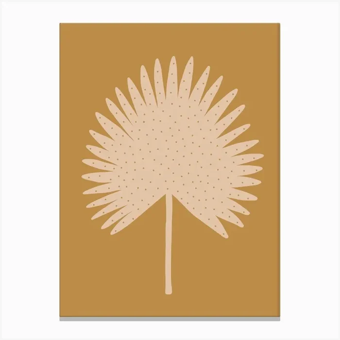 Ochre Leaf Canvas Print by Alice Potter Illustration