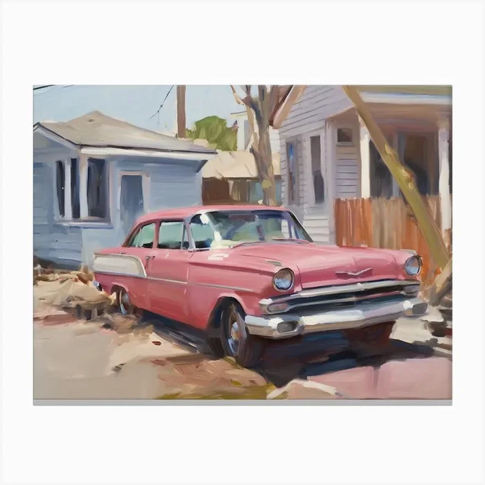 Old Car Canvas PrintMF by Mechelle Flowers
