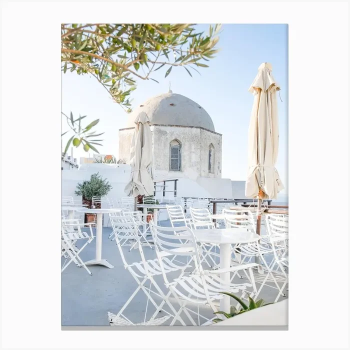 Olive Tree Courtyard Canvas Print by Victoria’s Stories