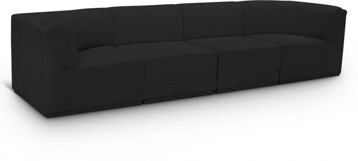 Ollie 128 ” Boucle Fabric Upholstered 4pc. Modular Sofa