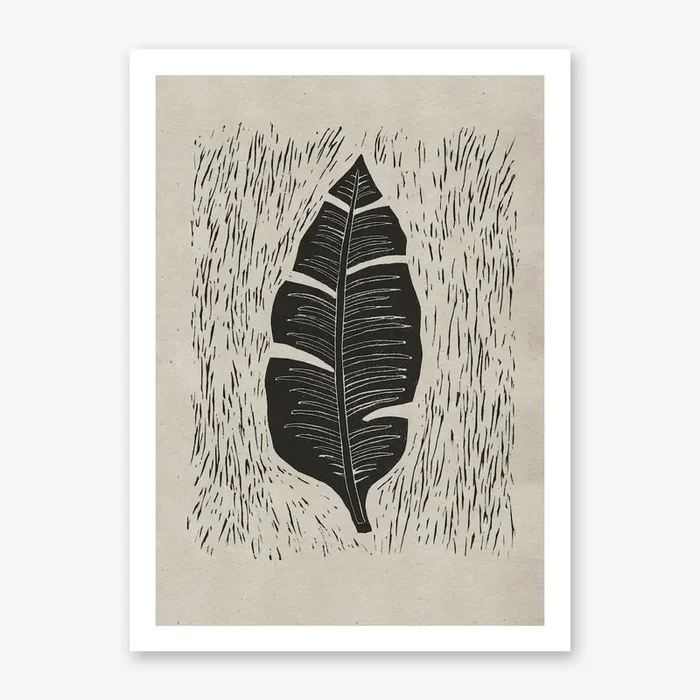 Palma Midnight Grey Art Print by Elena Veronese
