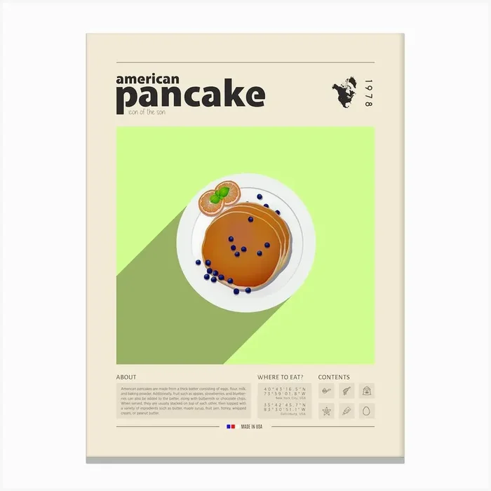 Pancake Canvas Print by Gastro World