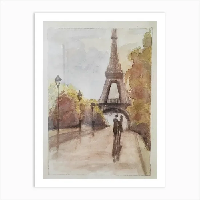 Paris Eiffel Tower Art Print by Love art Iva