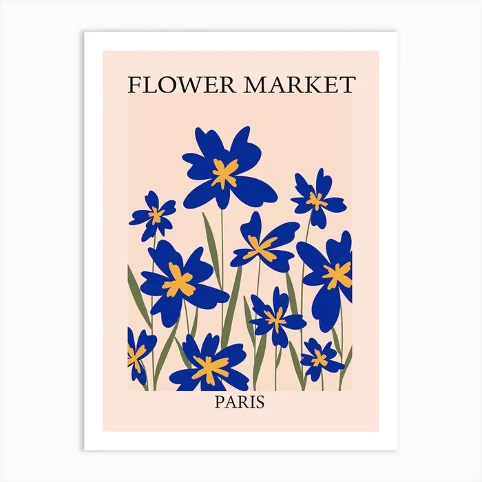 Paris Flowers 2 Art Print by Gush Art Studio
