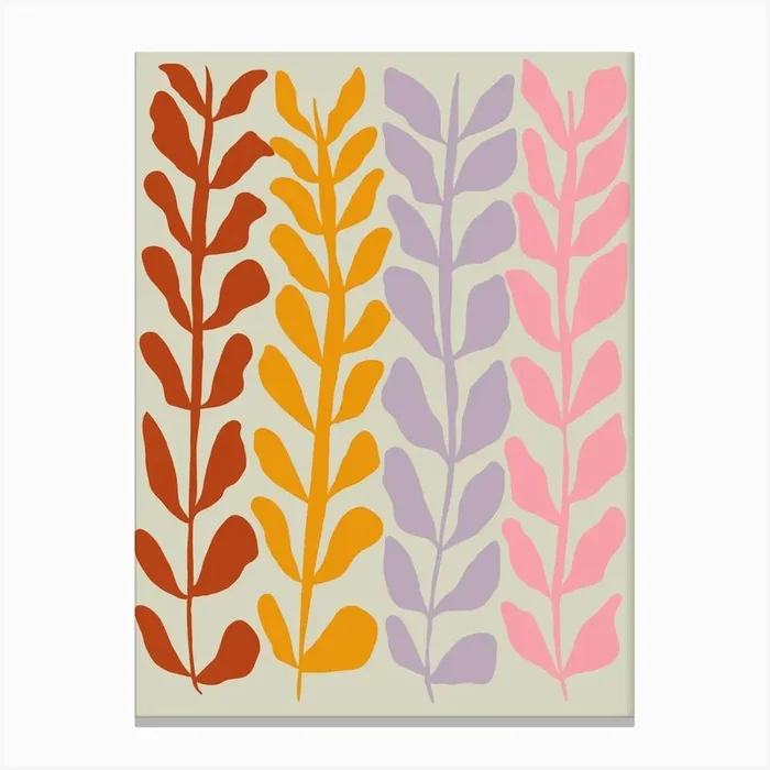Pastel Petals Canvas PrintMA by Miho art studio