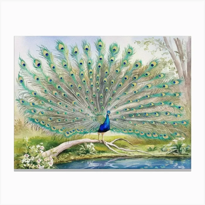 Peacock Canvas Print by Dackshina Migara