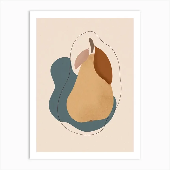 Pear Art Print by Gush Art Studio
