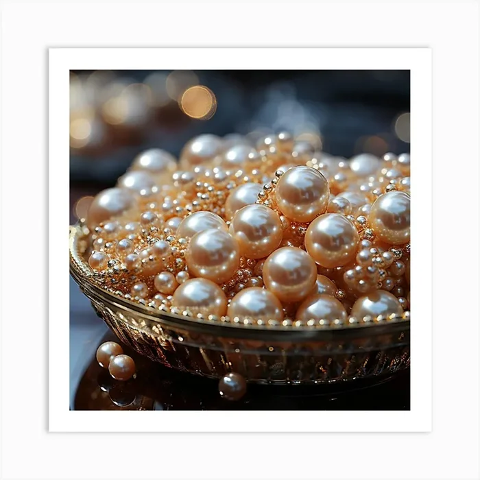 Pearls In A Bowl Art Print by Ahmok
