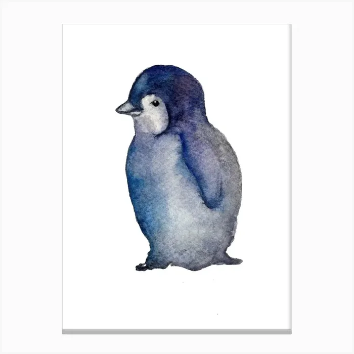 Penguin Chick Canvas Print by ANDA Design