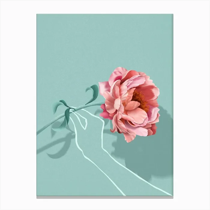 Peony Love Canvas Print by youdesignme