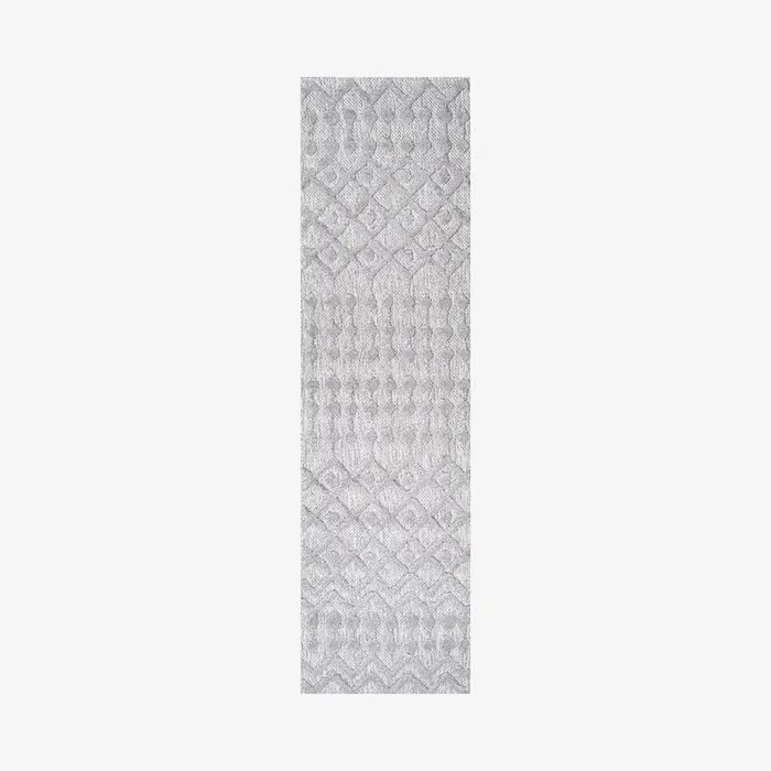 Peralta Moroccan Diamond Indoor / Outdoor Runner Rug – Light Gray by JONATHAN Y