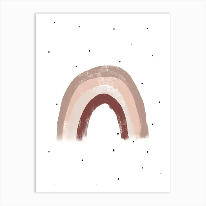 Pink Rainbow Art Print by Girl Visual