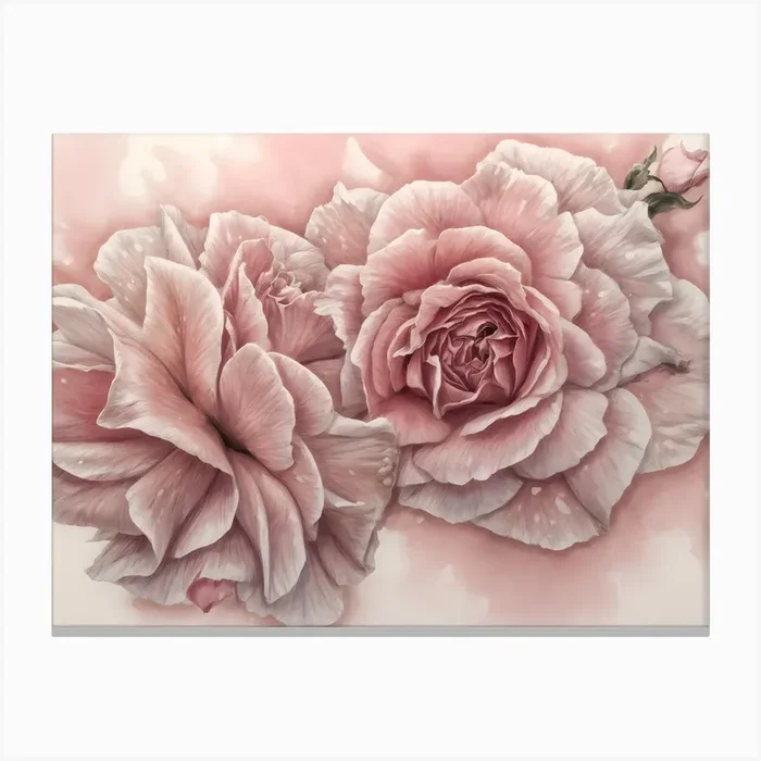 Pink Rose Canvas Print by FireResist2