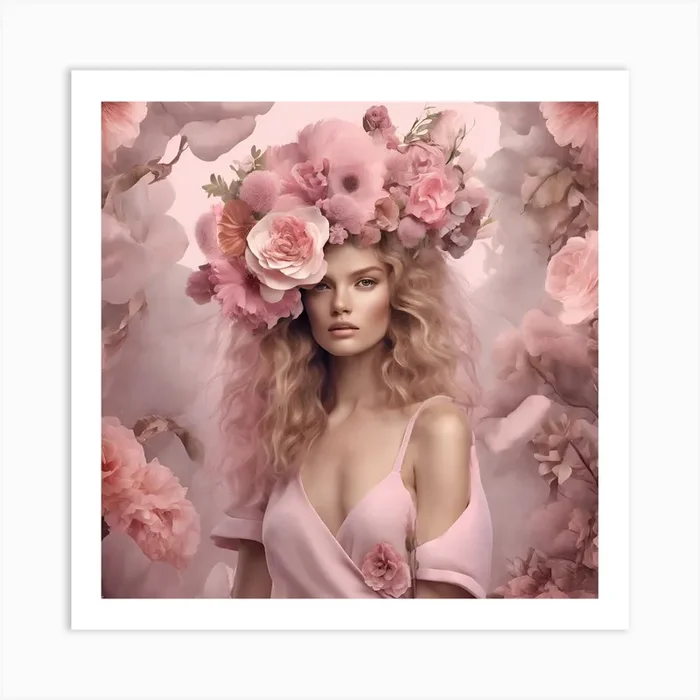 Pink Roses Magic Art Print by hlaaimjo