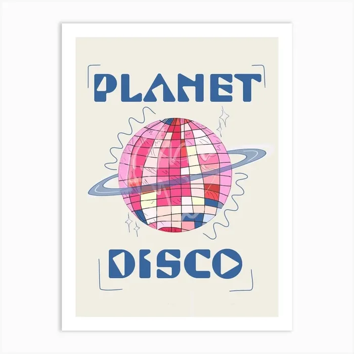 Planet Disco Art PrintA by AliceGriffin