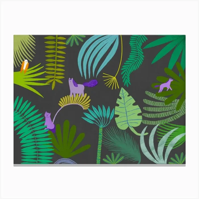 Plants Parade Canvas Print by Anja Bartelt