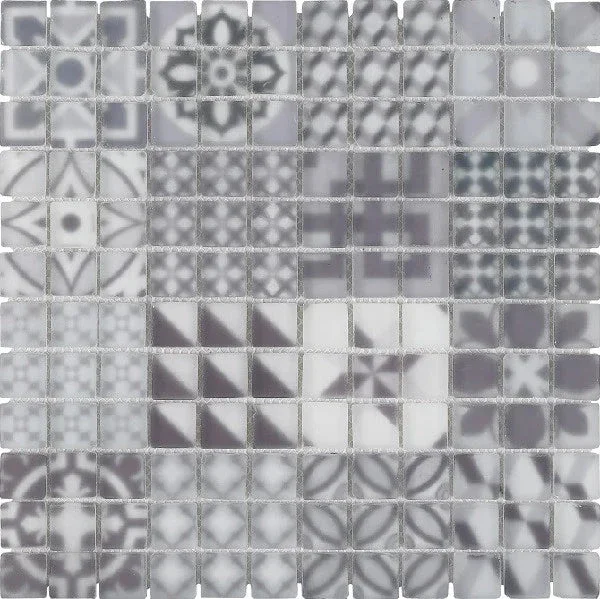 Polar Smoked Glass Mosaic 1×1