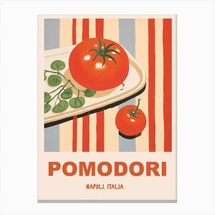 Pomodoro Napoletana Canvas Print by Lara’s Wonderland