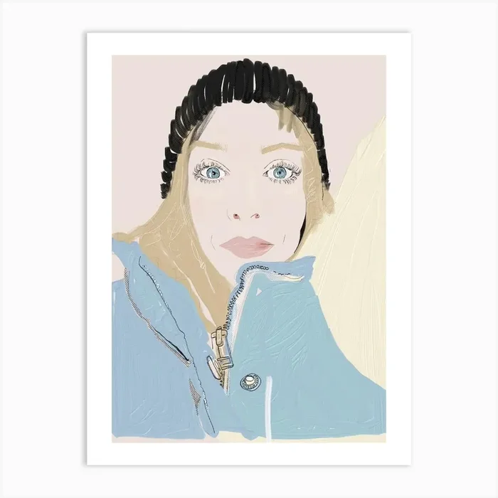Portrait Of A Chilly Woman Art Print by Holly Ruanne Draws