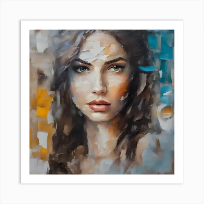 Portrait Of A Woman 3 Art Print by Hassan Rehman