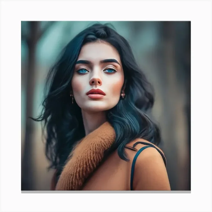 Portrait Of A Woman In The Forest Canvas PrintC by ChromaCanvas