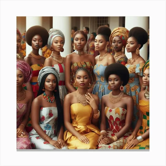 Portrait Of African Women Canvas PrintU by Uniqueunny