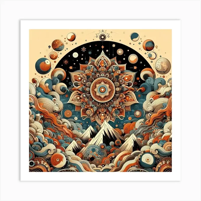 Psychedelic Art Art PrintF by Ferhan