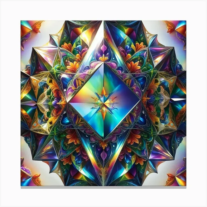Psychedelic Mandala Canvas PrintB by blush