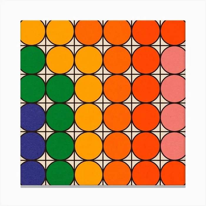 Rainbow Connection Square Canvas Print by Circa 78 Designs
