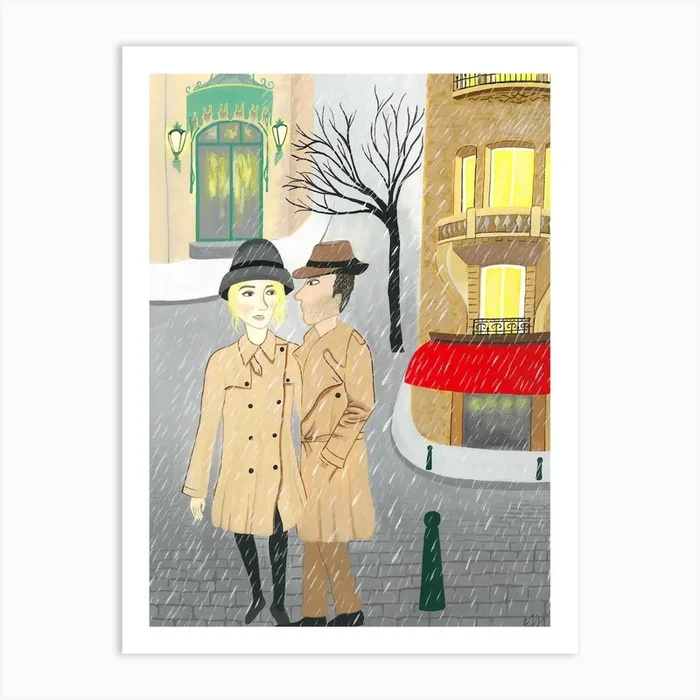 Rainy Day In Paris Art Print by Eliza Barnes