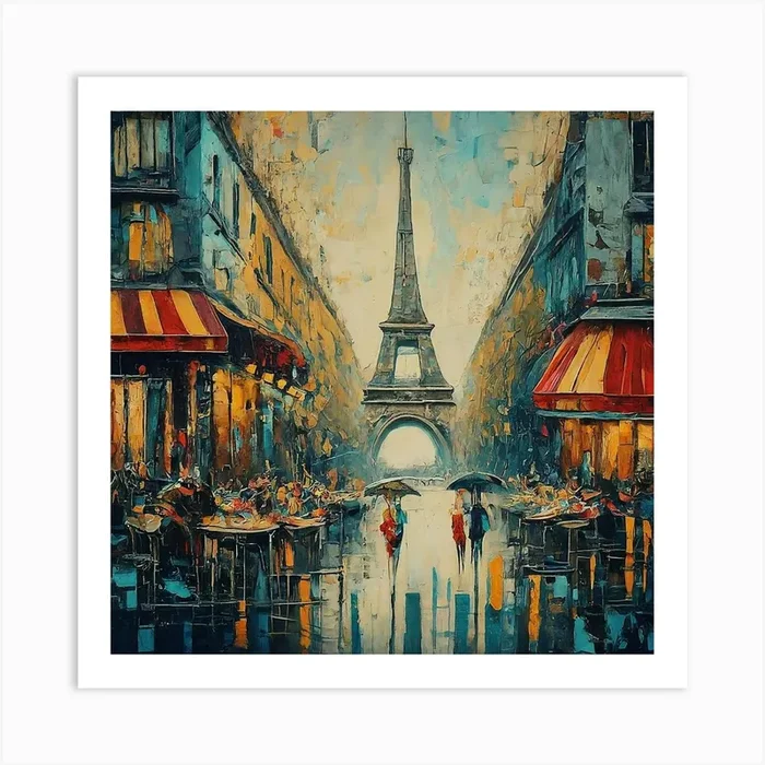 Rainy Day In Paris Art PrintI by itsezi