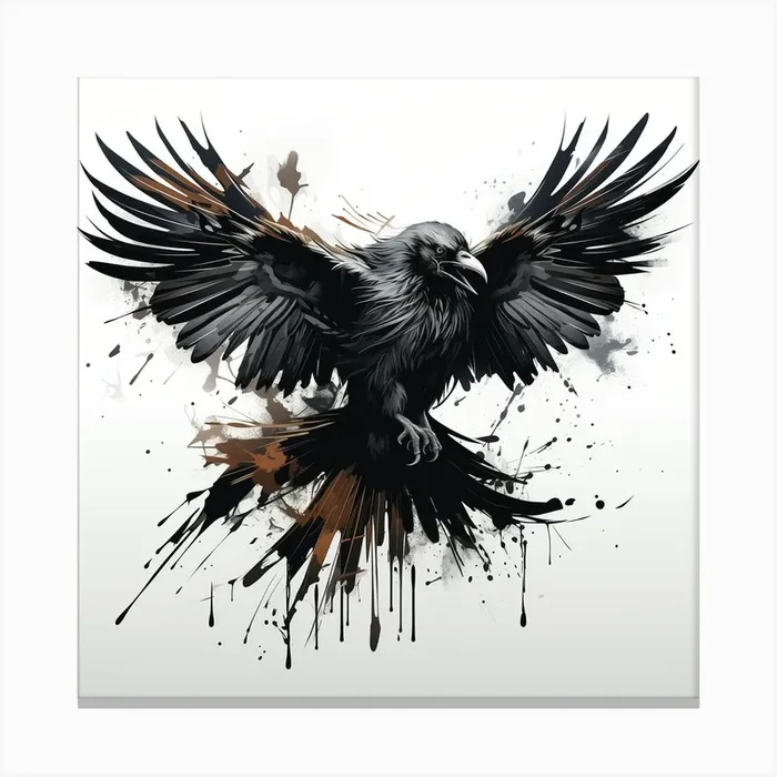 Raven Canvas PrintKK by Keeksters Kreations
