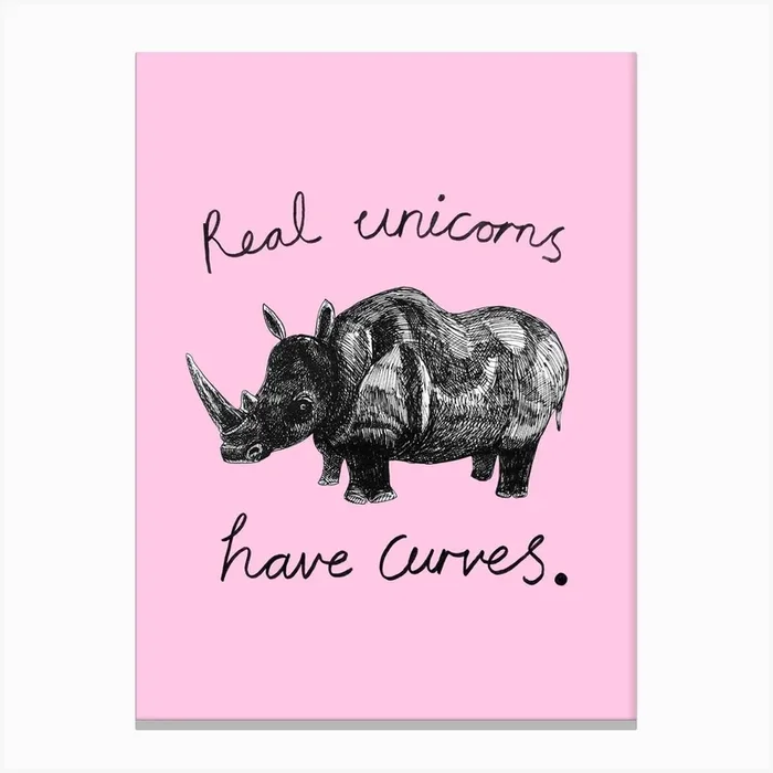 Real Unicorns Canvas Print by Jolly Awesome