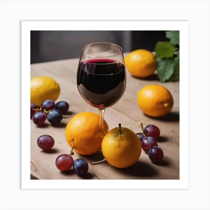 Red Wine And Grapes Art Print by Mimi_Bg