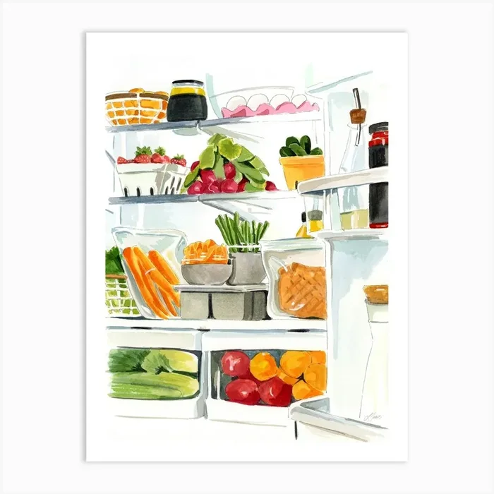 Refridgerator Still Life #3 Art Print by Lisa Travis