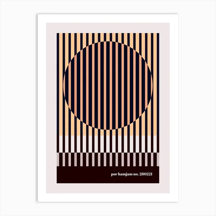 Retro Lines 5 Art Print by HAMJAM