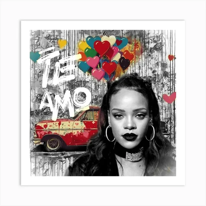 Rihanna – Te Amo 2 Art PrintA by AliBongo