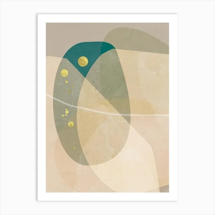 River Rocks Abstract Art Print by Greetstreet