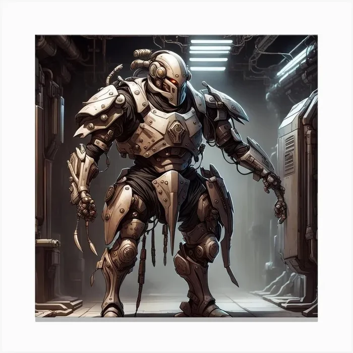 Robot Armor Canvas PrintW by Wisdom