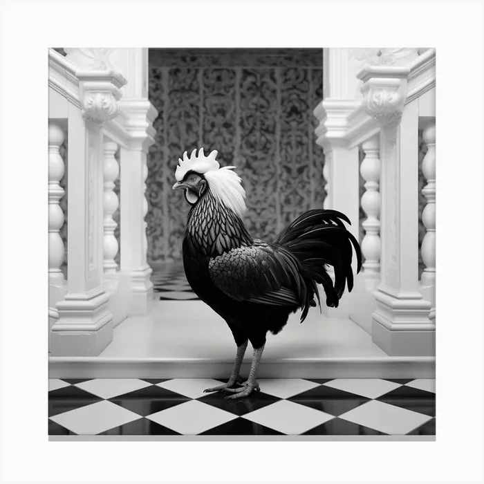 Rooster Canvas PrintA by Artisticechoshop