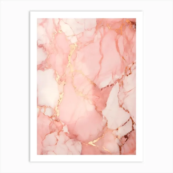 Rose Gold Marble 2 Art Print by drdigitaldesign