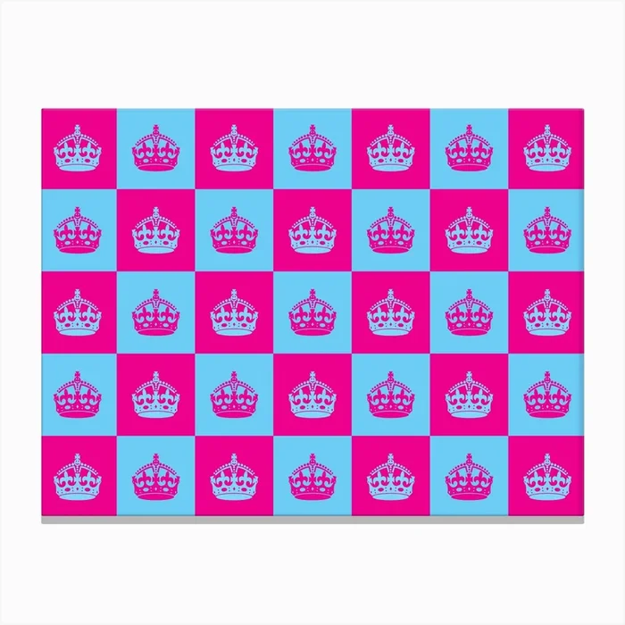Royal Checkboard Canvas Print by Jay San Studio