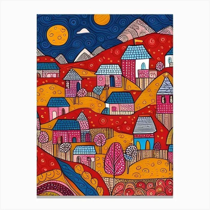 Russian Village 2 Canvas PrintC by Clofura