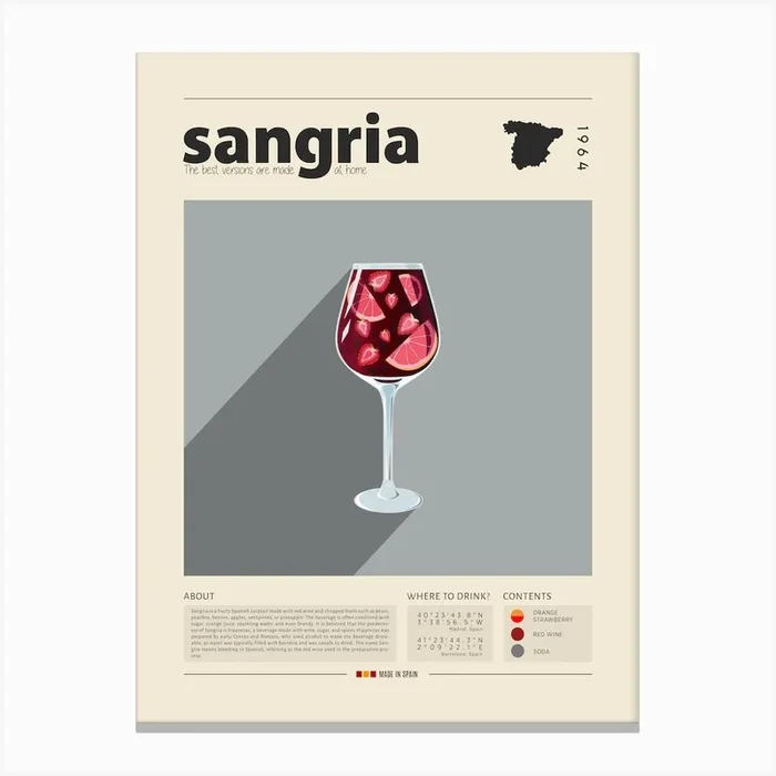 Sangria Canvas Print by Gastro World